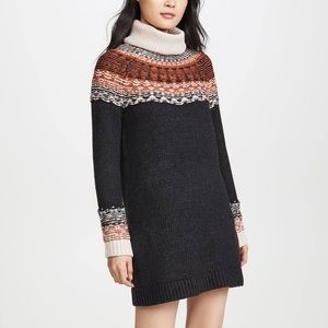 Madewell Fair Isle Turtleneck sweater dress.